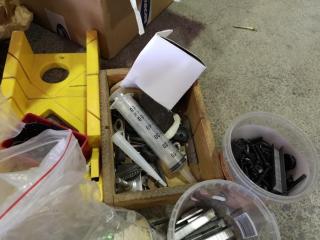 Lot of Assorted Hand tools, Screws, Nails, & other Hardware