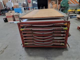 Large Industrial Drawer Shelving Rack Unit