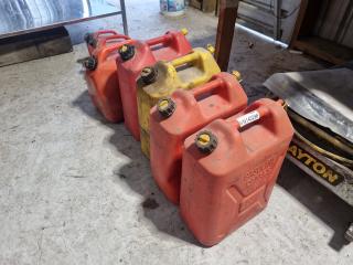 7 x Plastic Fuel Containers