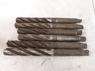 6x Morse Tapper End Mills, Imperial Sizes