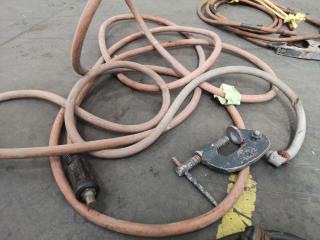 6x Assorted Welding Cable Leads