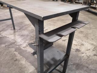 Heavy Duty Steel Plate Topped Workbench