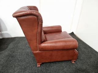 English Style Wingback Chair  - Leather