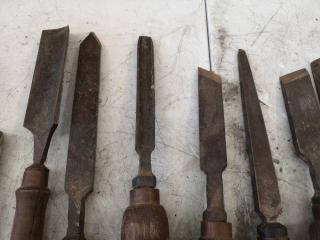 Assorted Vintage Wood Turning Chisels