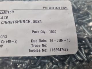 1000x M3x12mm Philips Head Screws