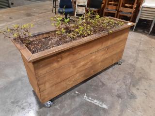 Mobile Wooden Planter Box.