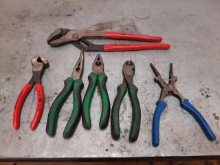 6 Sets of Assorted Pliers