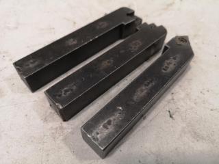 3x Indexable Lathe Turning Tools w/ Spare Indexes