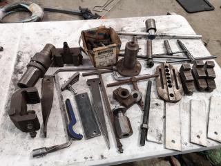 Assorted Lathe Tooling Accessories, Parts, Components