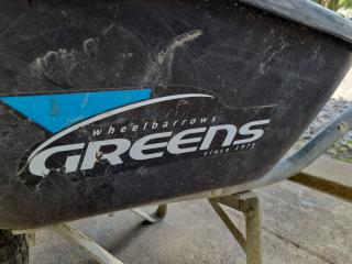 Worksite Plastic Wheelbarrow by Greens, Damaged Bin