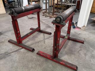 Pair of Heavy Duty Industrial Rollers w/ Stands