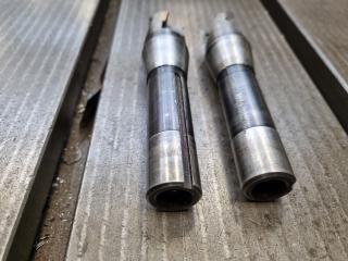 2 x Insert Drills with R8 Spindle 