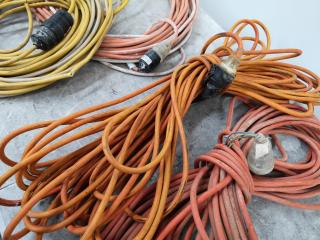 4x Power Extension Lead Cables
