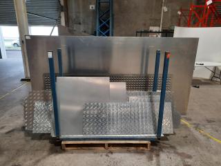 Lot of Assorted Aluminum Sheets and Floor Pieces