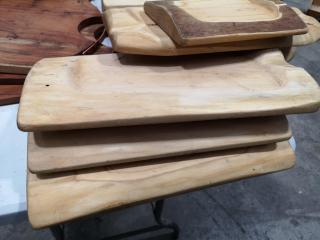 36x Assorted Wood Cutting & Serving Boards