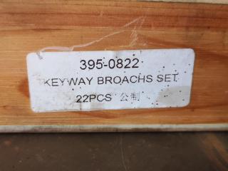 22-Piece Keyway Broach Set w/ Case