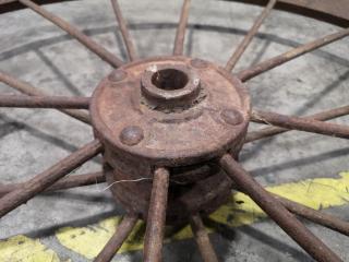 Antique Iron Wagon Wheel