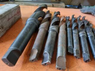 9x Assorted Morse Taper Drills