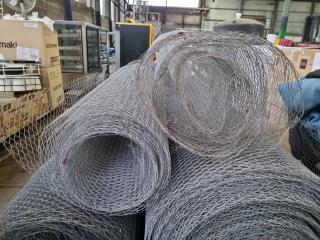 7x Rolls of Galvanised Steel Wire Mesh Netting