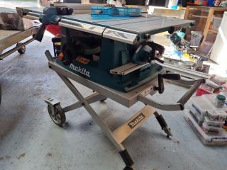 Makita 255mm Table Saw w/ Folding Mobile Stand