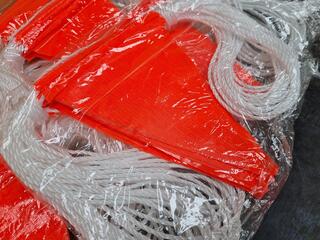 10x High-Vis Safety Bunting Flags on Rope