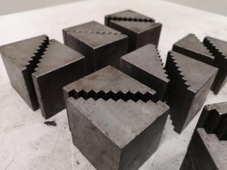 6x Pairs + 3x Loose Blocks of Mill Stepped Angle Blocks