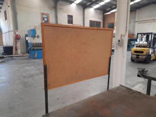 Industrial Steel Workbench with Vice & Pinboard