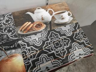 600x300mm Ceramic Tea & Fruits Design Wall Tiles, 6.3m2 Coverage