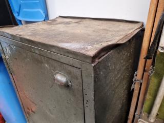 Vintage All Steel Mobile Workshop Cabinet