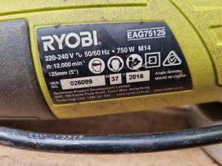 Ryobi 125mm Corded Angle Grinder EAG75125