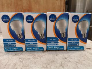 24x Assorted Flourecent, Incandescent, Halogen, & Radium Light Bulbs