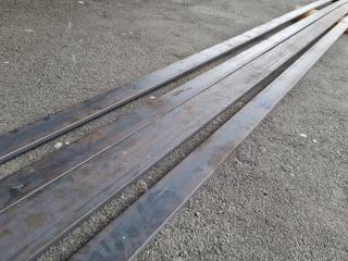 4x 6.0m Flat Steel Bar Lengths