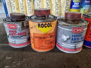 Assorted Greases, Paints, Silicone, Primers, & More