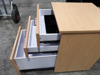 Office Desk Workstation w/ Mobile Drawer & Chair