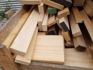 Bin of Assorted Softwood & Hardwood Boards