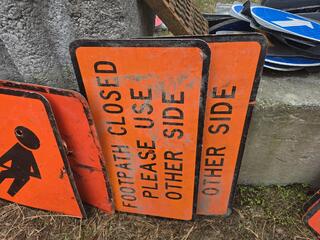 9 x Road Works Signs 