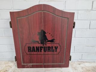 Ranfurly 450mm Dart Board w/ Wall Cabinet & Darts
