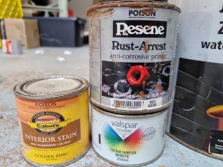 Assorted Lot of Indoor & Outdoor Paints & Stains