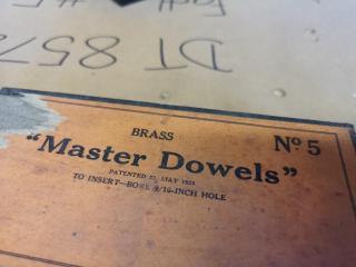 54x Vintage Antique Pattern Makers Brass Master Dowels, Size 5