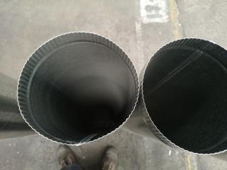 4x Galvanised Steel Duct Flues, 200x1200mm Size