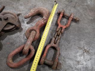 Assorted Vintage Lifting & Strapping Devices & Tools