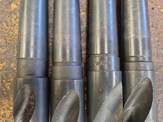 4 Large Morse Taper Drill Bits 
