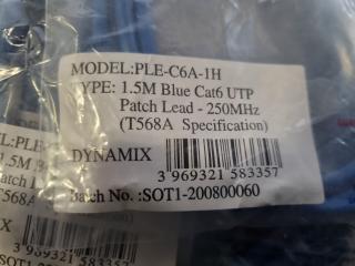 Dynamix CAT6 UTP Patch Leads, Bulk Lot of 143x Units
Includes: