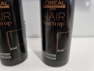 3 Loreal Hair Touch Up Sprays - Black
