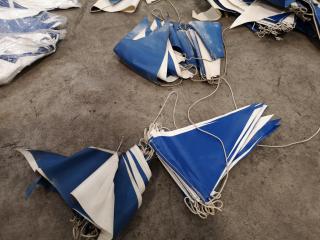 Lengths of Blue & White Triangle Flag Bunting