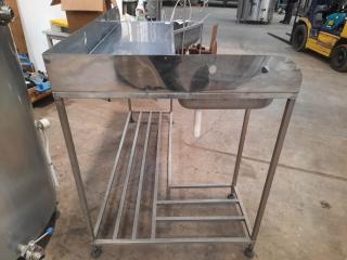 L-Shaped Stainless Steel Corner Bench