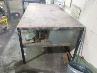 Large Steel Framed Workbench