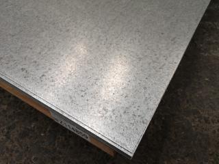 15x Galvanised Steel Sheets, 2440x1220x1.2mm Size