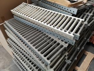 104x Sections Heavy Duty Steel Warehouse Pallet Racking Elevated Floor Grating