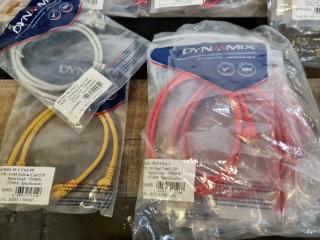 Dynamix CAT6 UTP Patch Leads, Bulk Lot, New